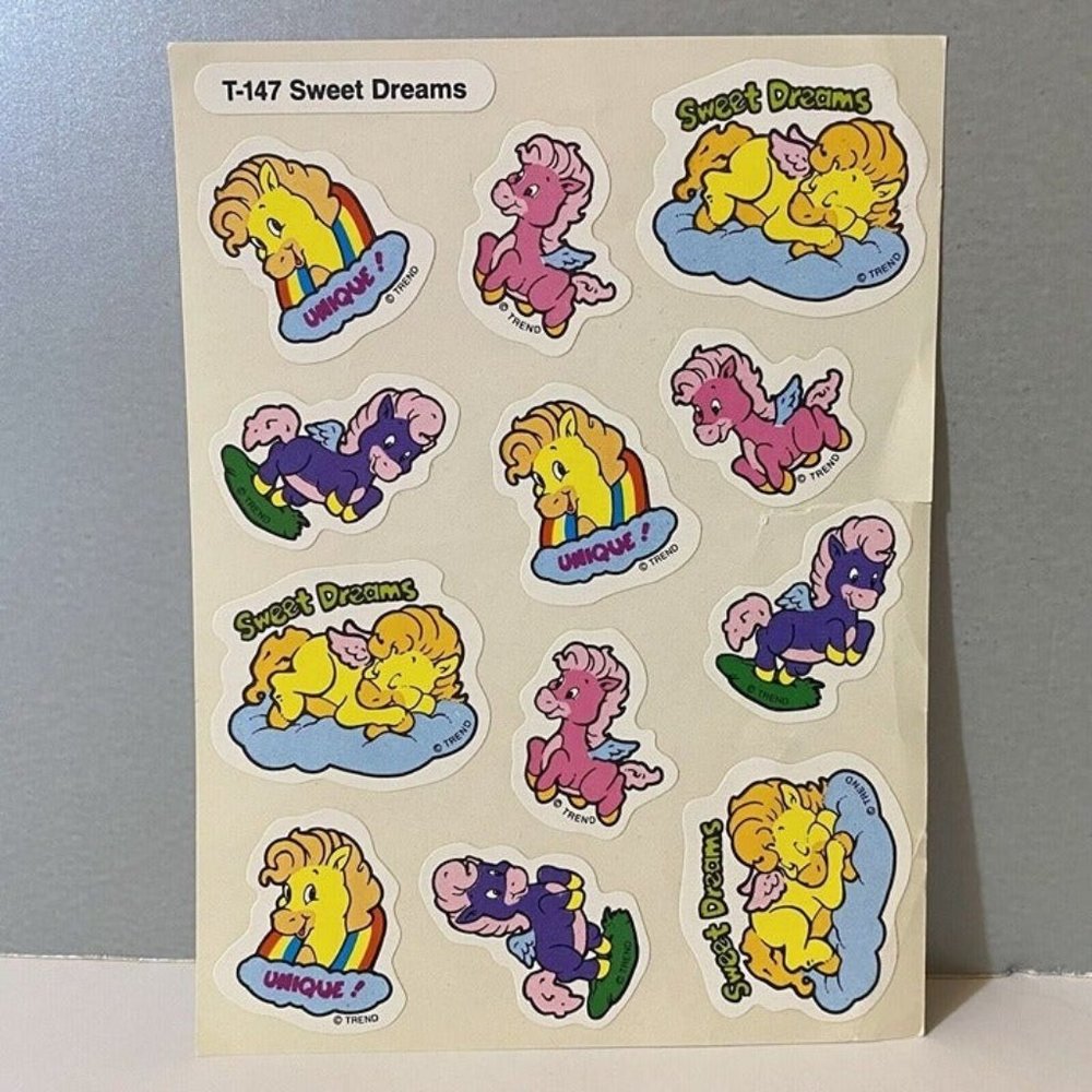 Vintage Trend Sweet Dreams Unicorns Scratch & Sniff Stickers